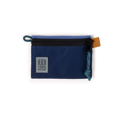 Front View of Topo Designs Accessory Bag "Micro" in "Cobalt / Midnight"