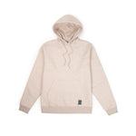 Front View of Topo Designs Alpine High Label Hoodie in "Oatmeal Heather"