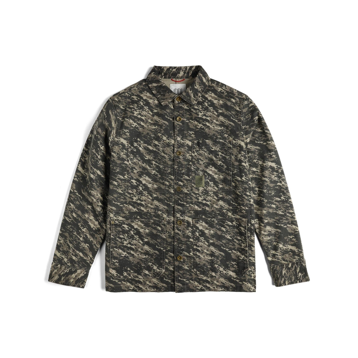 Front View of Topo Designs Utility Jacket - Men's in "Beetle Yukon"