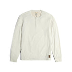 Front View of Topo Designs Global Waffle Henley - Men's in "Bone White"