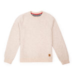 Front View of Topo Designs Global Wool Sweater - Men's in "Oatmeal"