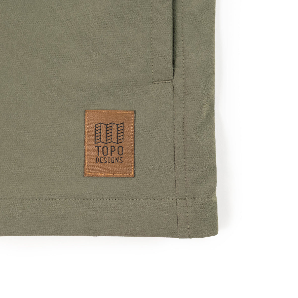General Detail shot of Topo Designs HighPeak Jacket in "Beetle"