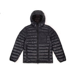 Front View of Topo Designs Townie Puffer Jacket - Men's in "Black"
