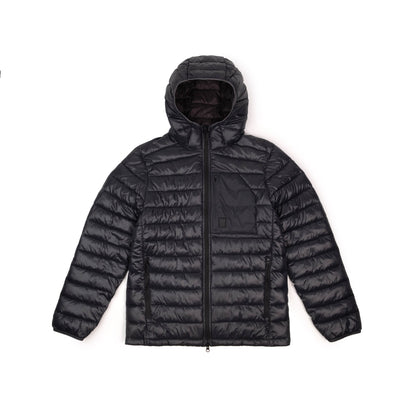 Front View of Topo Designs Townie Puffer Jacket - Men's in "Black"