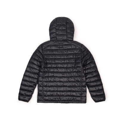 Back View of Topo Designs Townie Puffer Jacket - Men's in "Black"