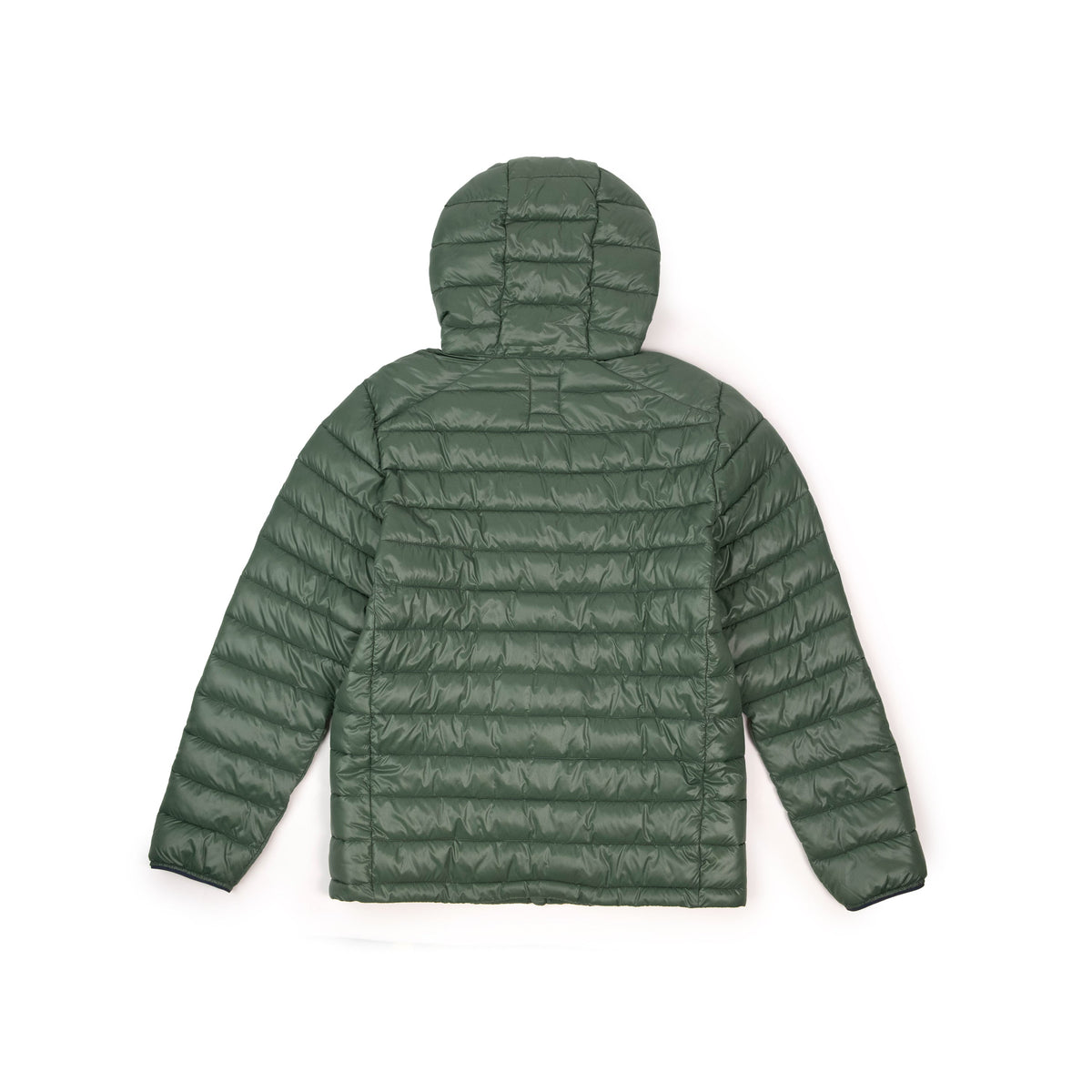 Back View of Topo Designs Townie Puffer Jacket - Men's in "Forest"