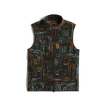 Front View of Topo Designs Vista Lightweight Fleece Vest - Men's in "Forest Halfpipe"