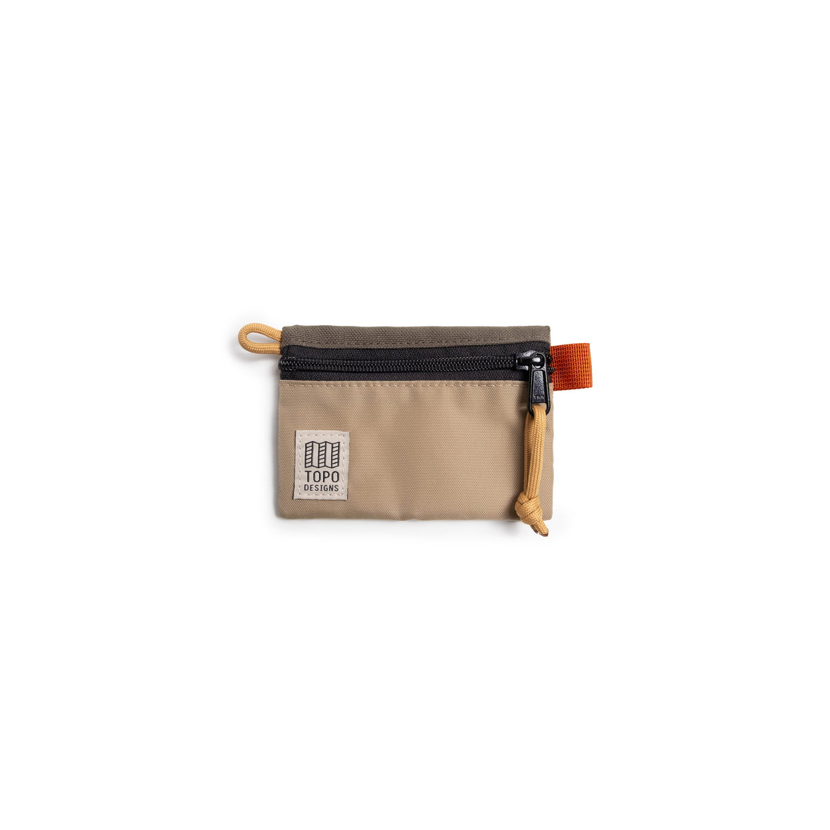 Front View of Topo Designs Accessory Bag "Micro" in "Woodland / Elmwood"
