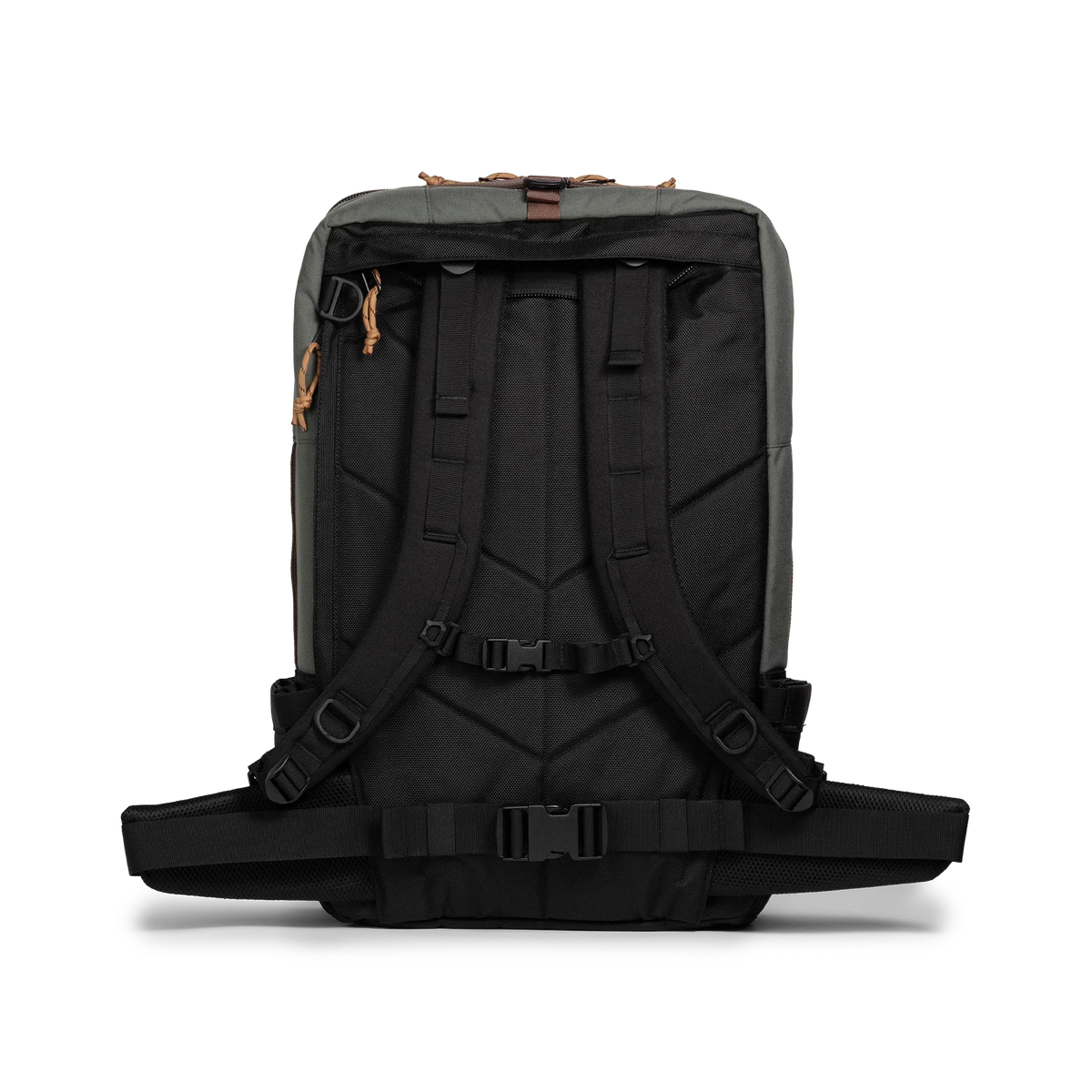 Back view of Topo Designs Global Travel Bag 40L in "Woodland / Forest"