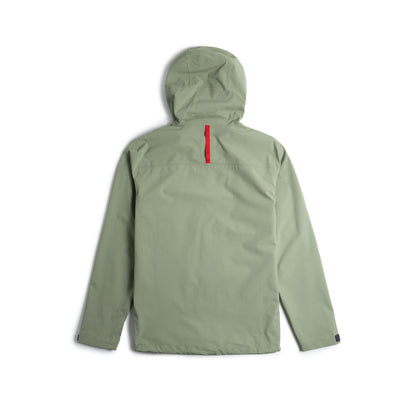 Back View of Topo Designs Global Jacket - Men's in "Oil Green"