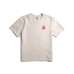 Front flat lay image on white background of Topo Designs Mountain River Tee - Men's in "Bone White"